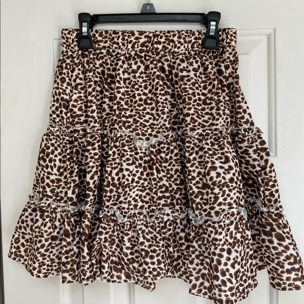 Cheetah print skirt